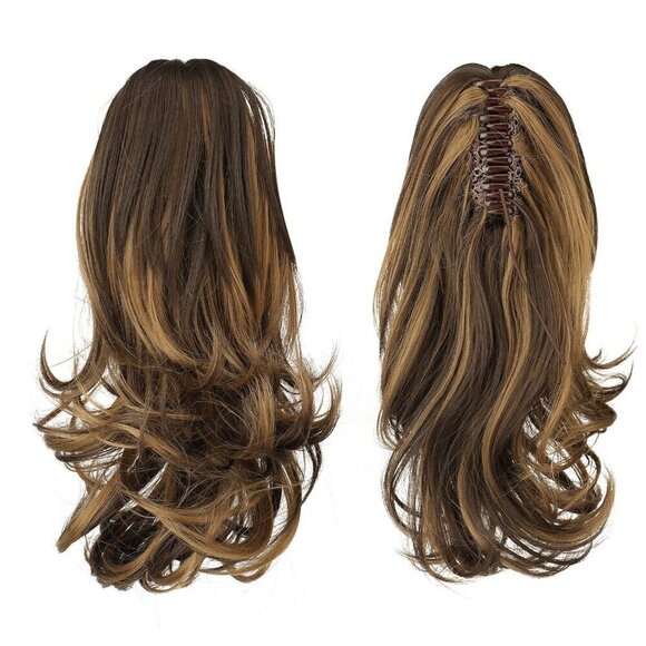 Long Curly Ponytail Extension Synthetic 13 Inch Clip-In Hairpiece for Women main image 6